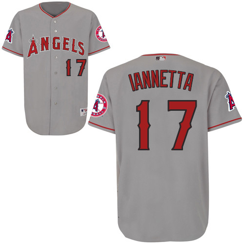 Chris Iannetta #17 mlb Jersey-Los Angeles Angels of Anaheim Women's Authentic Road Gray Cool Base Baseball Jersey